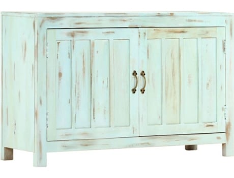 Aparador  Madeira de mangueira maciça Azul Claro (110x35x70 cm)