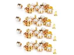 100 Conjuntos De Pinos De Cristal Colorido 8mm Diy Latón Para Decoração De Malas, Roupas E Sapatos Branco