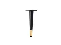 Laxiscreed Pernas De Móvel Ander Em Metal Preto Com Dourado, 12cm Para Sofás E Armários