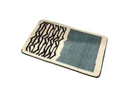 Tapete retangular antiderrapante, espesso, lavável, 40x60cm, azul | S/MARCA