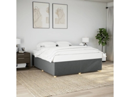 Vidaxl Estrutura De Cama Sem Colchão 180x200 Cm Tecido Cinzento-escuro