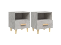 Maison Exclusive - Mesas De Cabeceira 2 Pcs 40x35x47 Cm Cinzento Cimento