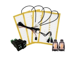 Kit de Aquecimento Assento Carro Embutido para 2 Assentos, 12v, Fio Liga Leve, Almofadas Rápid O, Interruptor Controle GOKOCO