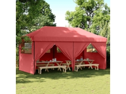 Vidaxl Tenda Para Festas Pop-up Dobrável Com 4 Paredes Laterais Bordô