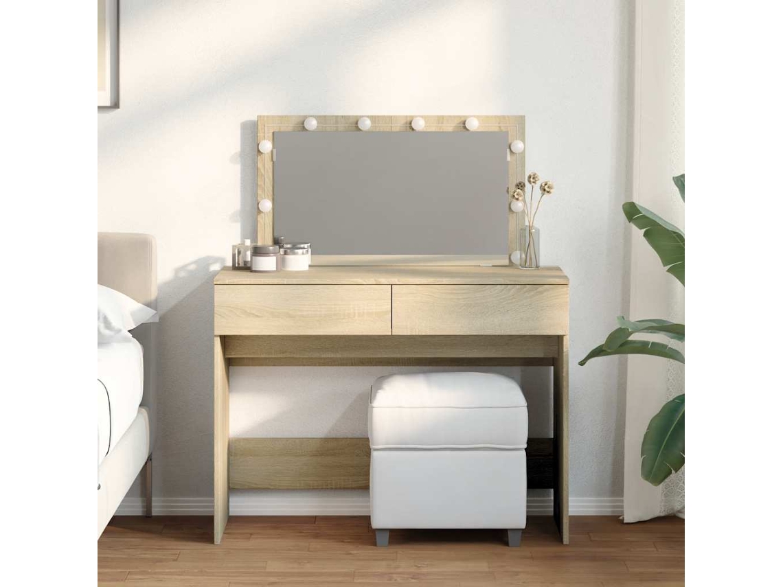 Vidaxl Toucador Com Leds 100x40x120 Cm Carvalho Sonoma