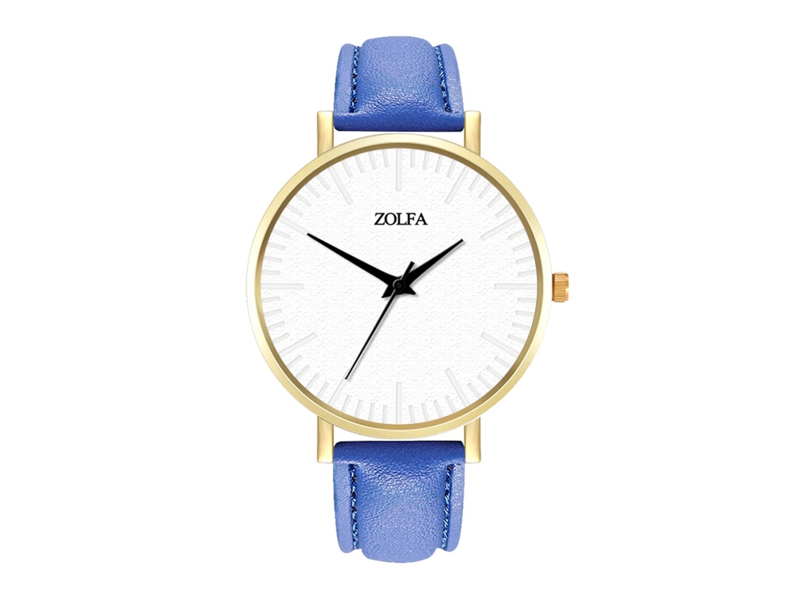 Relógio de quartzo unissex elegante e casual, ideal para presentear casais (azul)