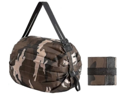 Sacolas de Compras Dobráveis, Sacola de Compras Reutilizável, Sacola de Compras Prática, Poliéster, Durável, 1 Unidade, Camuflada GOKOCO