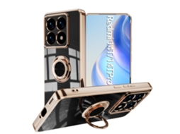 Anel Magnético Eletrodepositado Para Capa De Celularpreto Clássico, Compatível Com Xiaomi 12 Pro/12s Pro