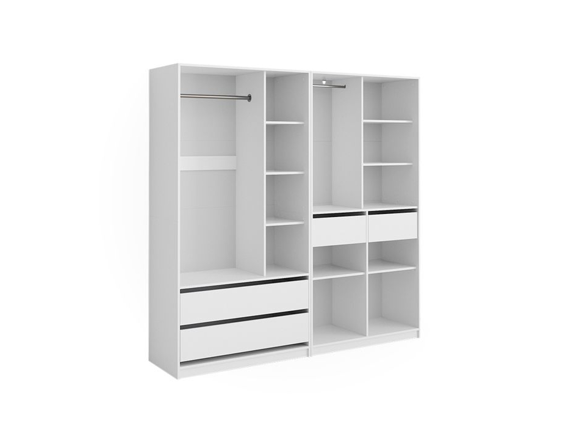 Guarda-roupa Elmo, 200x200cm Conjunto De 2, Branco, Vicco