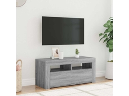 Vidaxl Móvel De Tv Com Luzes Led 90x35x40 Cm Cinzento Sonoma