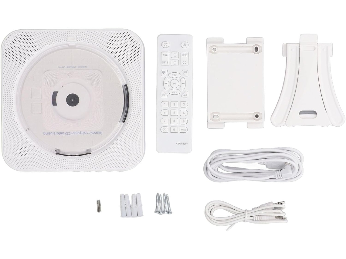 Leitor Cd Bluetooth, Controle Remoto Portátil, Estojo Com 2 Modos De Uso, De Para Montagem Na Parede