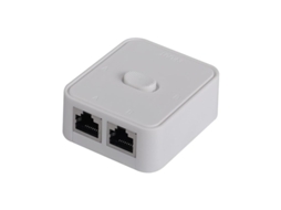 Yuru switch de Rede 2 Portas Rj45, Seletor Mecânico, 2 em 1 Ou 1 em 2 Saídas, Isolamento Físico, Plug And Play, Sem Energia