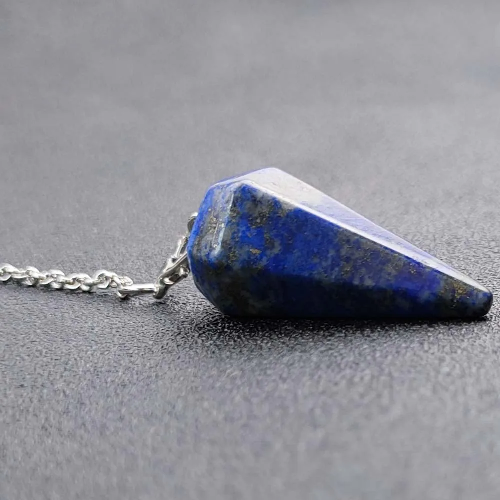 Pingente Hexagonal de Cristal Natural MDUG (lápis lazúli)