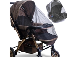 Mosquiteiro para Carrinho de Bebê, Conforto e Berço, 2 Peças, Malha, Preto AQUAFORGE