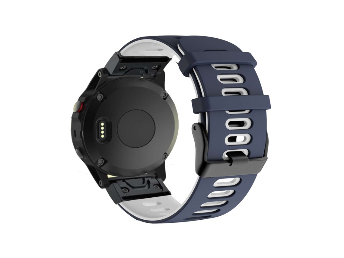 Bracelete Pioneer para Garmin Fenix 5 Azul Escuro e Branco
