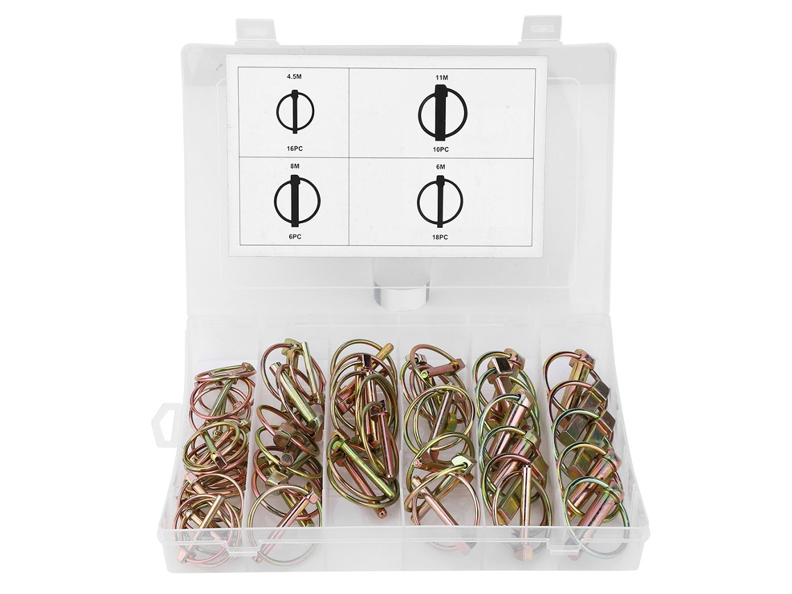 Kit De 50 Chaves De Segurança Lynch De Aço Anular Para Trator, Reboque E Fazenda