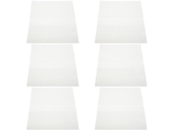 Conjunto de 6 Peças Armazenamento Transparente À Prova D'água com Design em Pvc Fosco e Zíper Suave Bolsa Pr