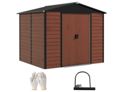 Casinha de Jardim VERIDIA CUOM de 4,4 m² em madeira de teca com base e porta de correr