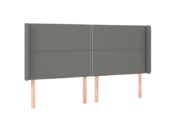 Headboard, Headboards Vidaxl Cinzeto Tecido (203 X 16 X 118/128 Cm)