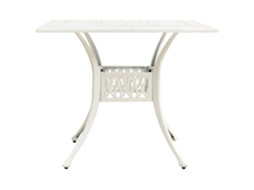 Maison Exclusive - Mesa De Jardim 90x90x73 Cm Alumínio Fundido Branco