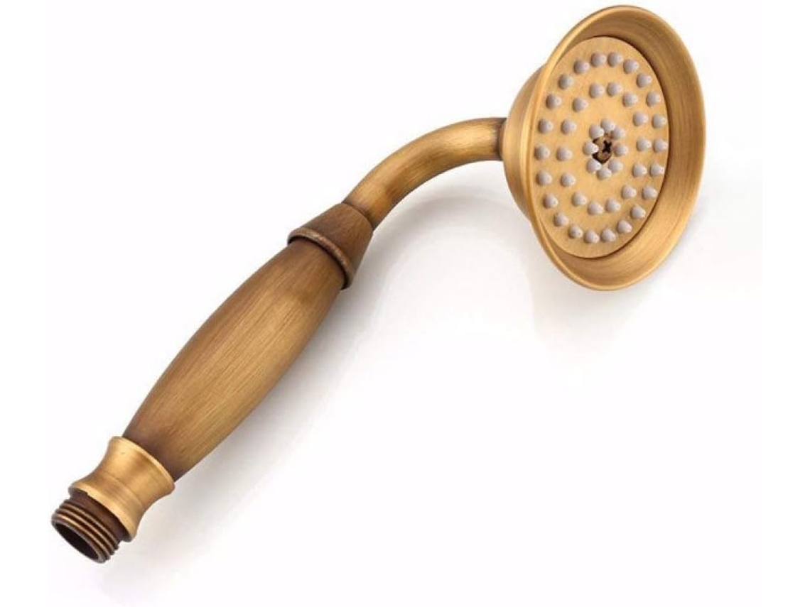 04, Chuveirinho De Mão Em Bronze Antigo Com Suporte De Cobre