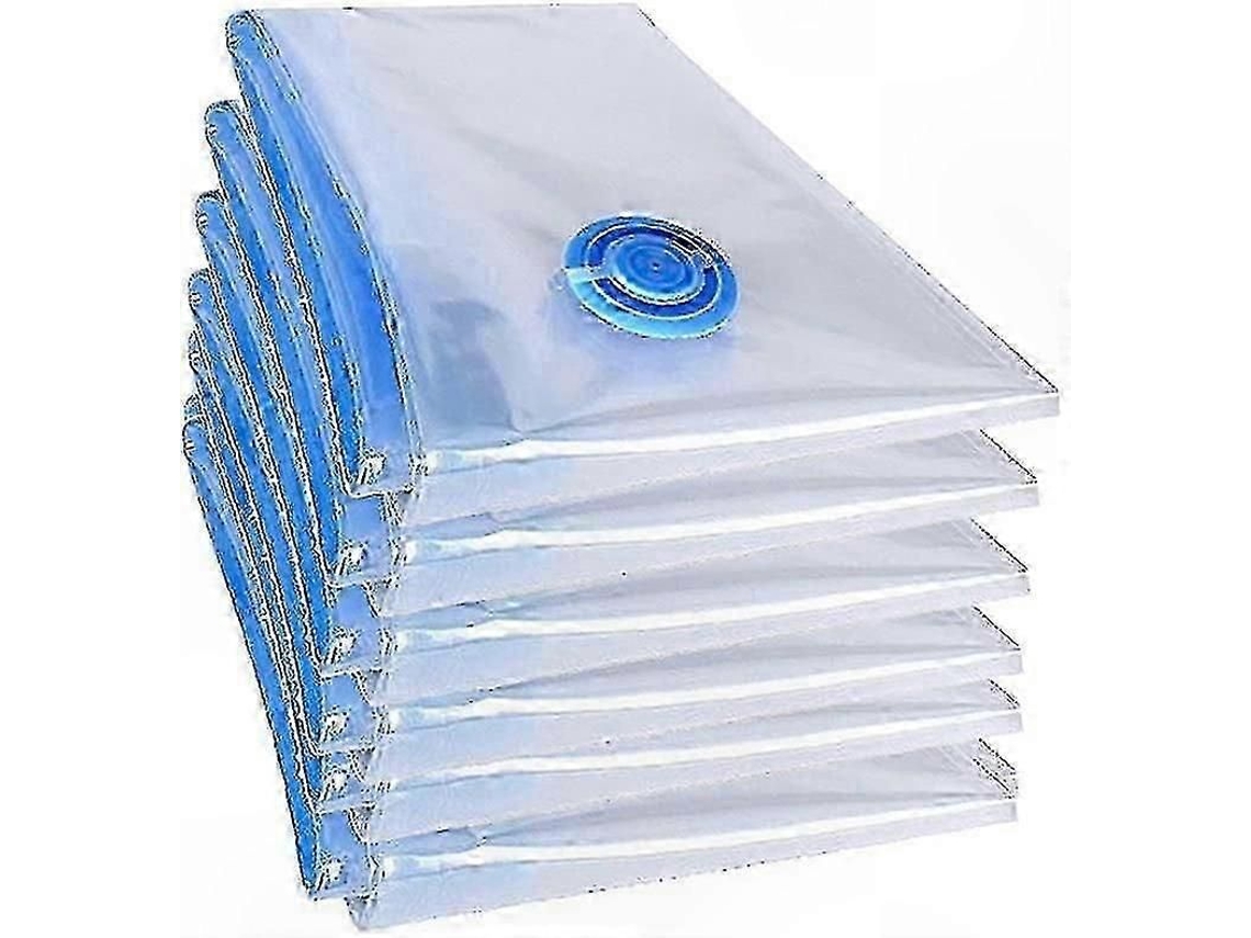 Conjunto De 6 Sacos Armazenamento A Vácuo Xxl, 100x70cm, Para Edredons E Organização Roupas