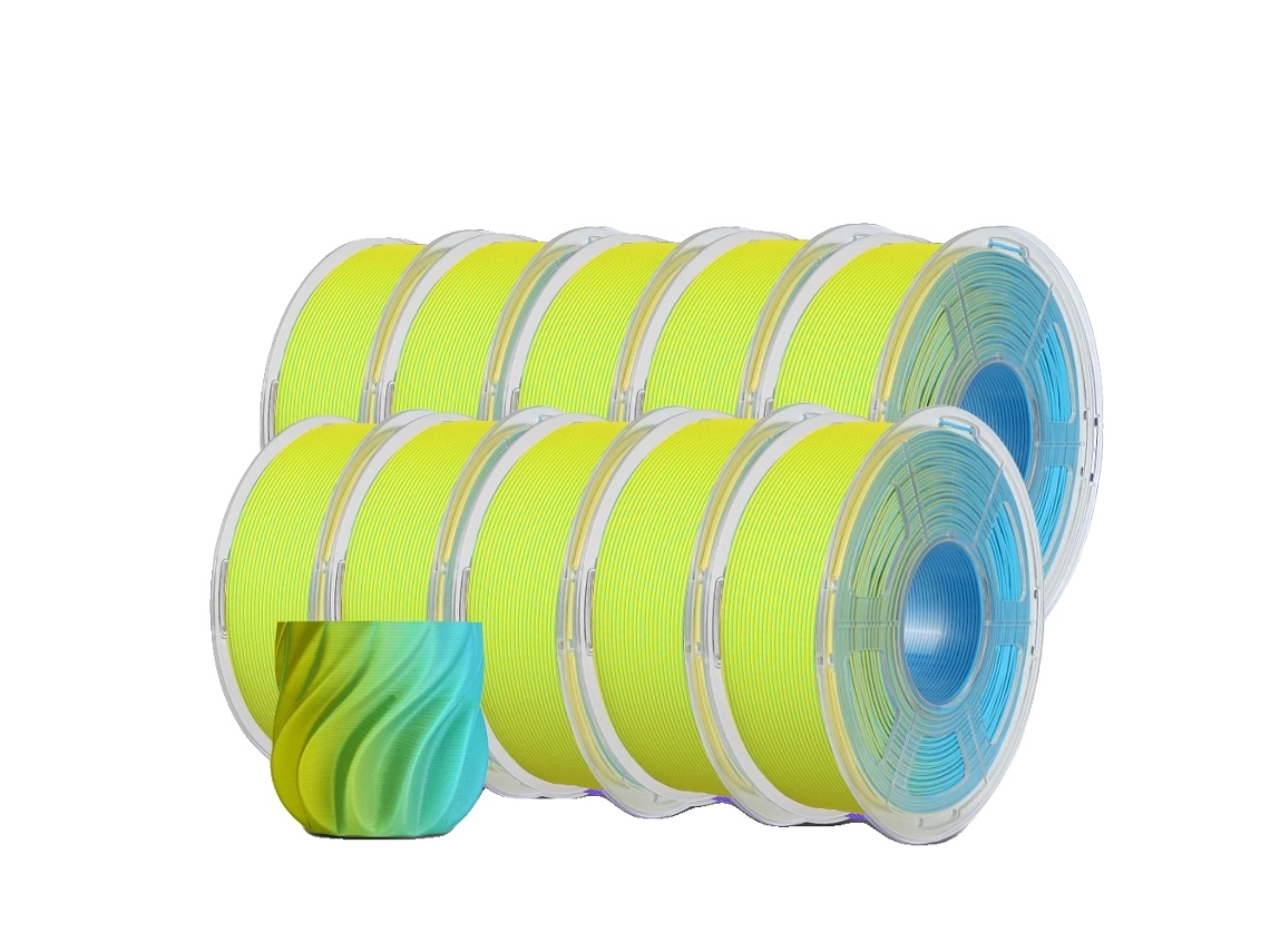Filamento Para Impressora 3d, Material Pla, Diã¢metro De 1,75mm, Amarelo Ciano Oem