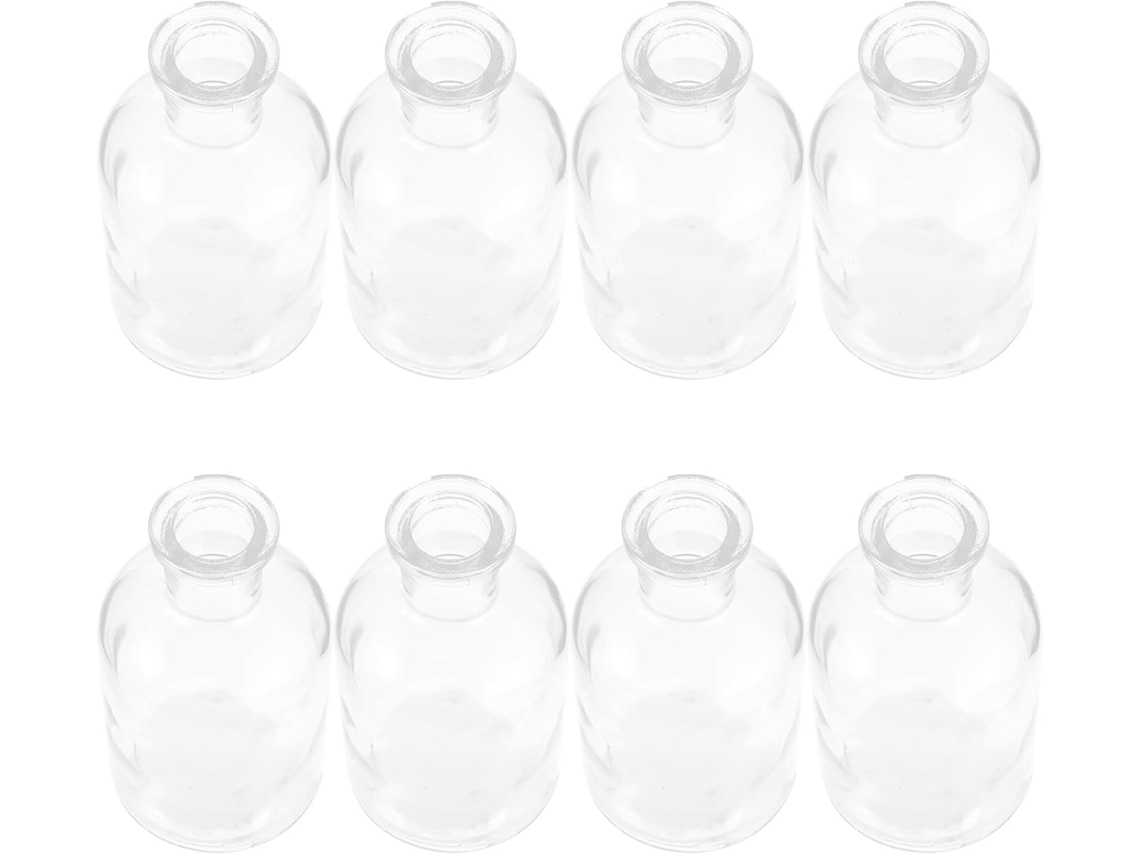 Conjunto De 8 Vasinhos De Vidro Transparente De 125 Ml, Mini Vasos Decorativos Para Hidroponia...