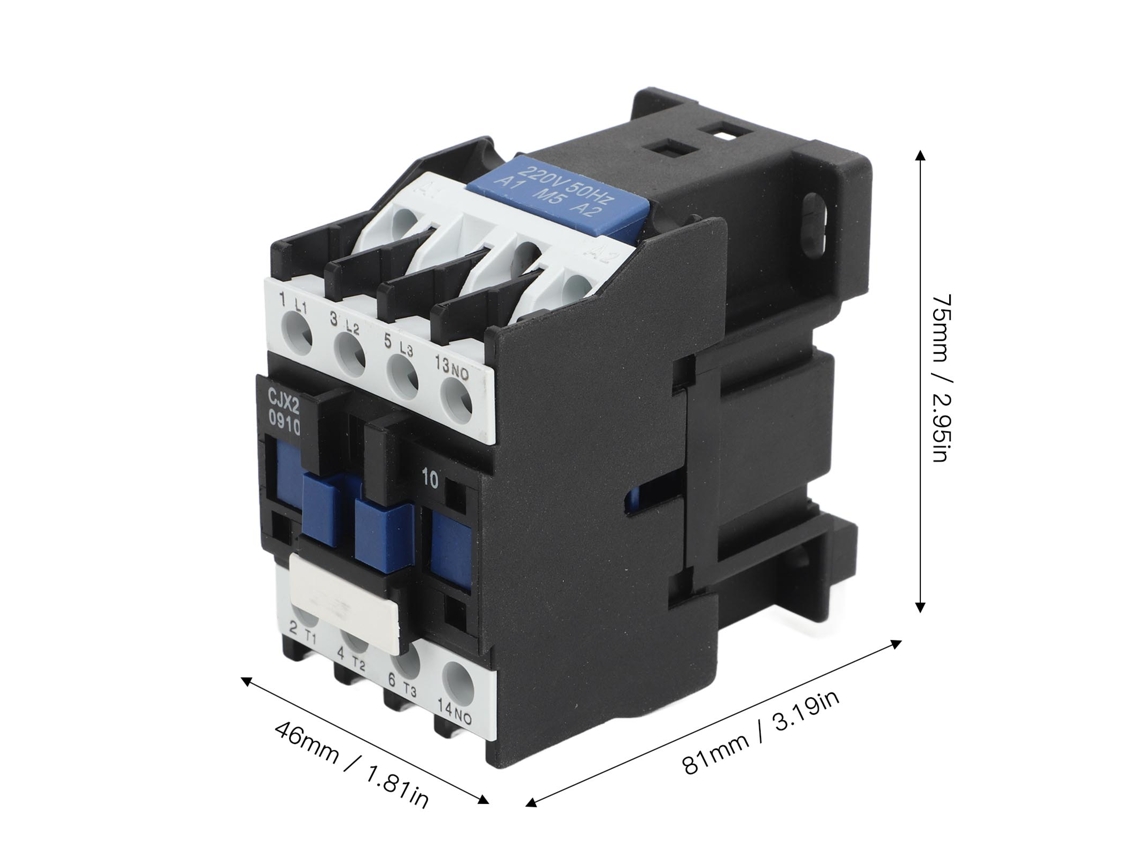 Laxiscreed Contator Power Cjx2 0910 Trifásico Com Contatos De Prata Para Montagem Em Dínamo