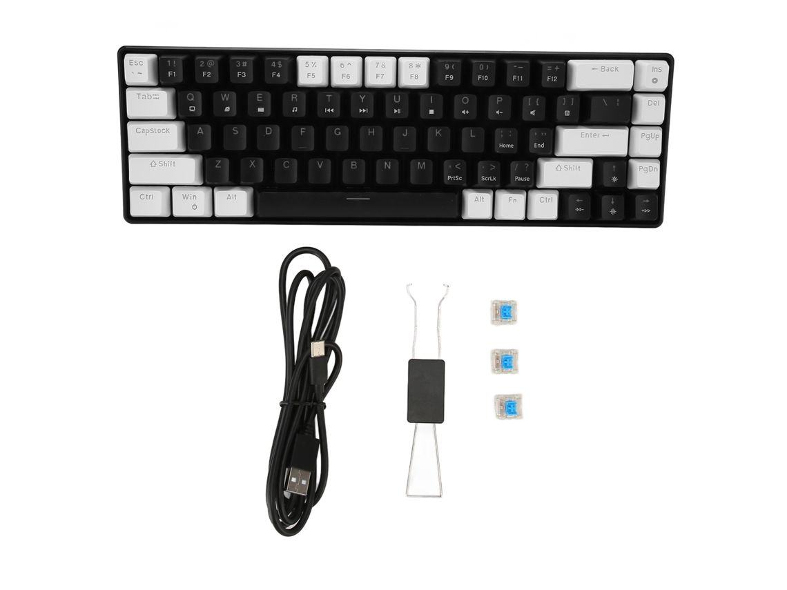 Teclado Mecânico De Jogo Rgb Com 68 Teclas