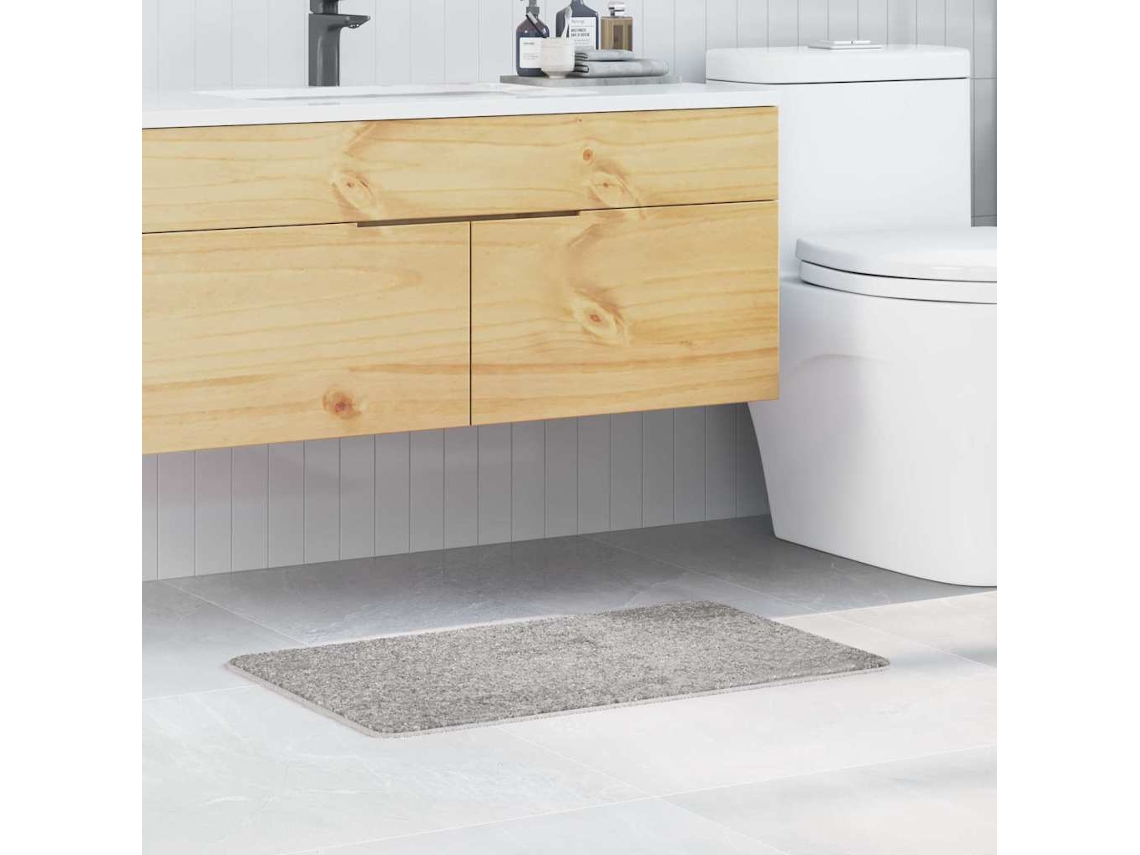 Vidaxl Tapete De Banho Antiderrapante Cinzeto 50 X 80 Cm Pp