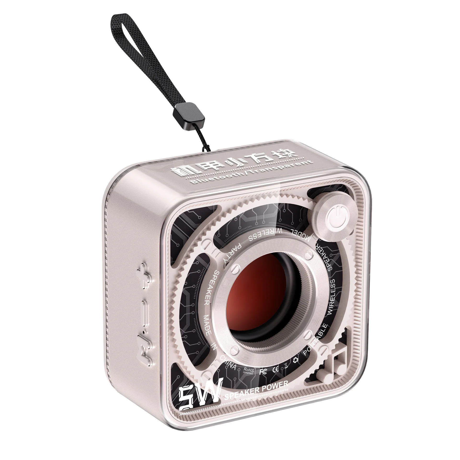 Caixa de som Bluetooth portátil MDUG branco S/MARCA