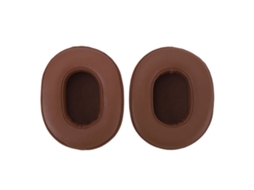 Capacete Orelha Couro De Carneiro Espuma Isolamento Ruído Para Fones Ath Msr7 M50x Marrom