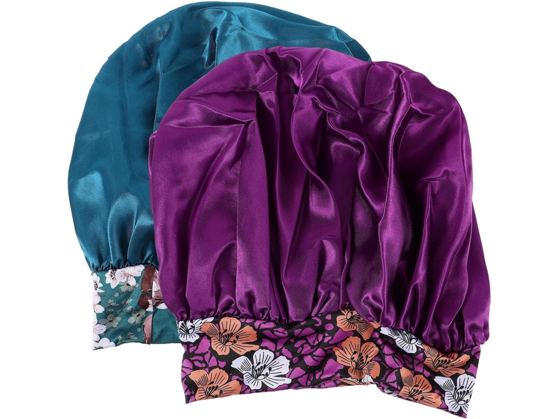 Conjunto De Gorro De Cetim Estampado De 2 Peças Com Elástico Para Meninos