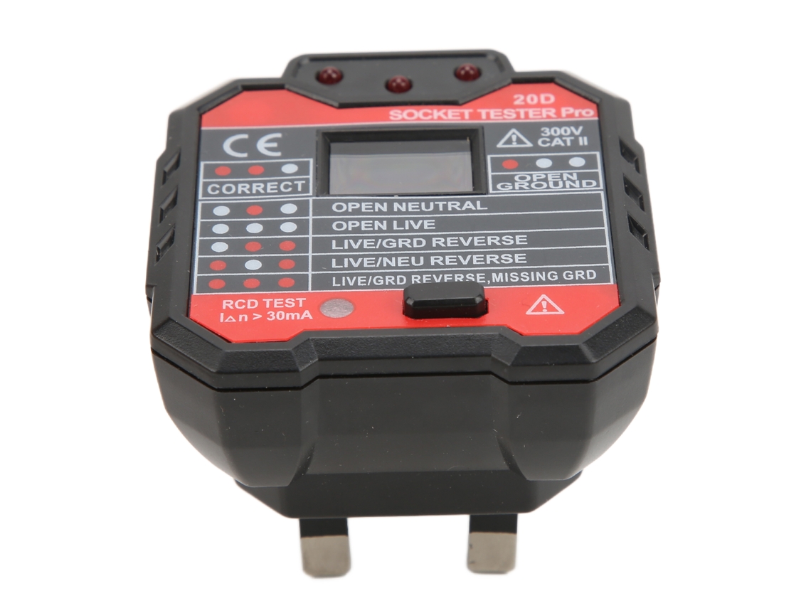 Detector De Vazamento 20d, Verificador De Tomada, Circuito Elétrico, Fio Vivo E Neutro, 48 250v