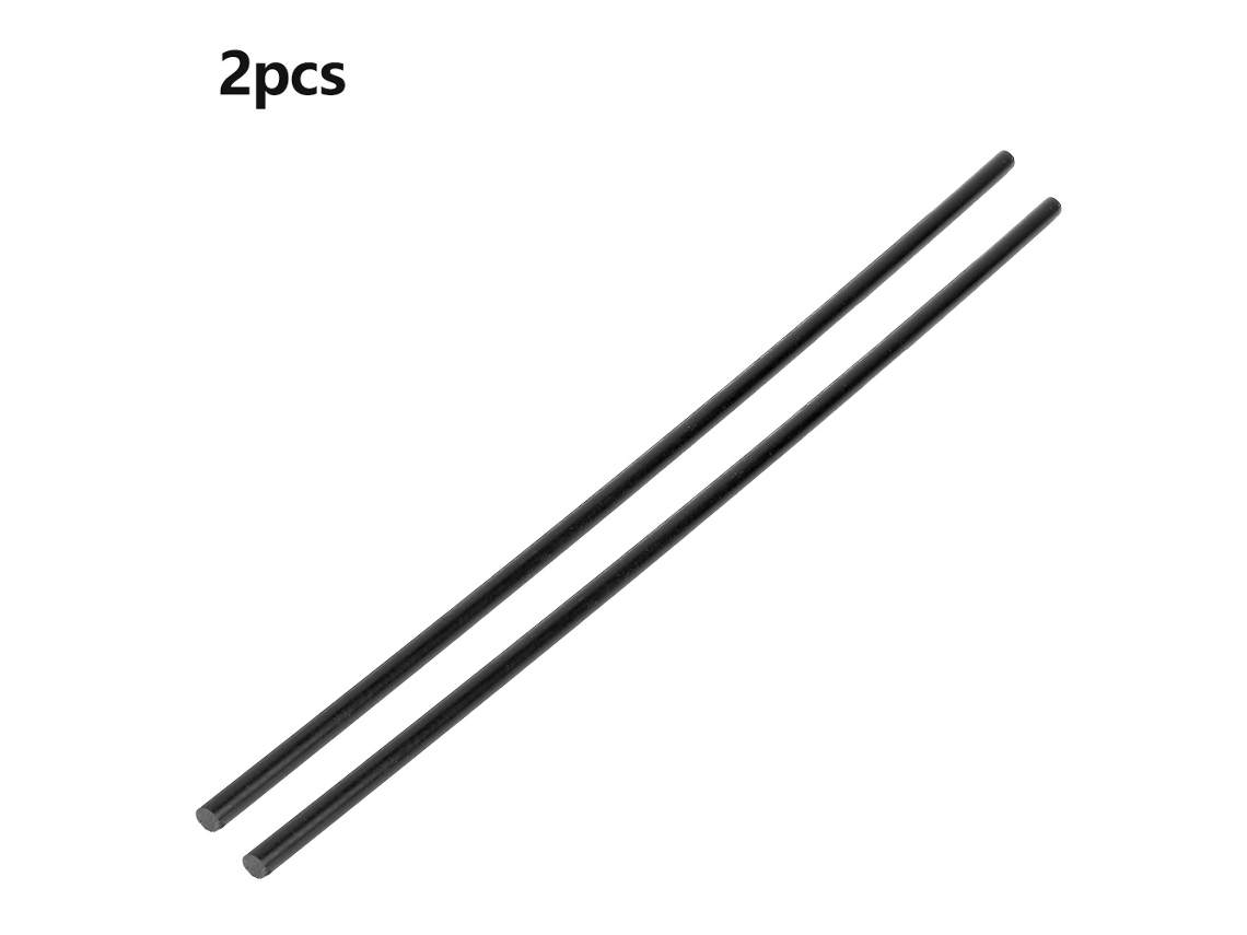 2 Peças De Barras De Plástico De Engenharia Pom Preto, Comprimento 50cm, Diâmetro 1cm
