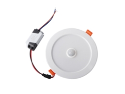 2026 lâmpada Embutida de Teto Led 12w Ac85 265v com Sensor de Movimento Humano Luz Branca Quente 3000k para Lar Interior