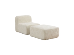 Sofá modular em chenille com espuma 30D, antiderrapante e móvel, ideal para sala de estar e diferentes ambientes - Bege