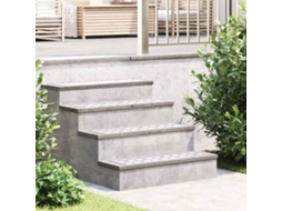 Vidaxl Degrau Retangular 4 Pcs Prateado 70 X 20 Cm Alumínio