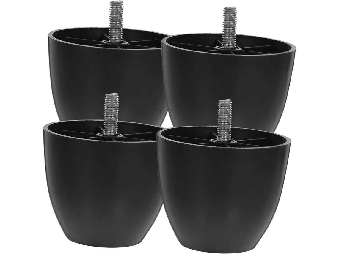 Conjunto De 4 Pés Plástico Ajustáveis Para Móveis, Sofás, Cadeiras E Camas