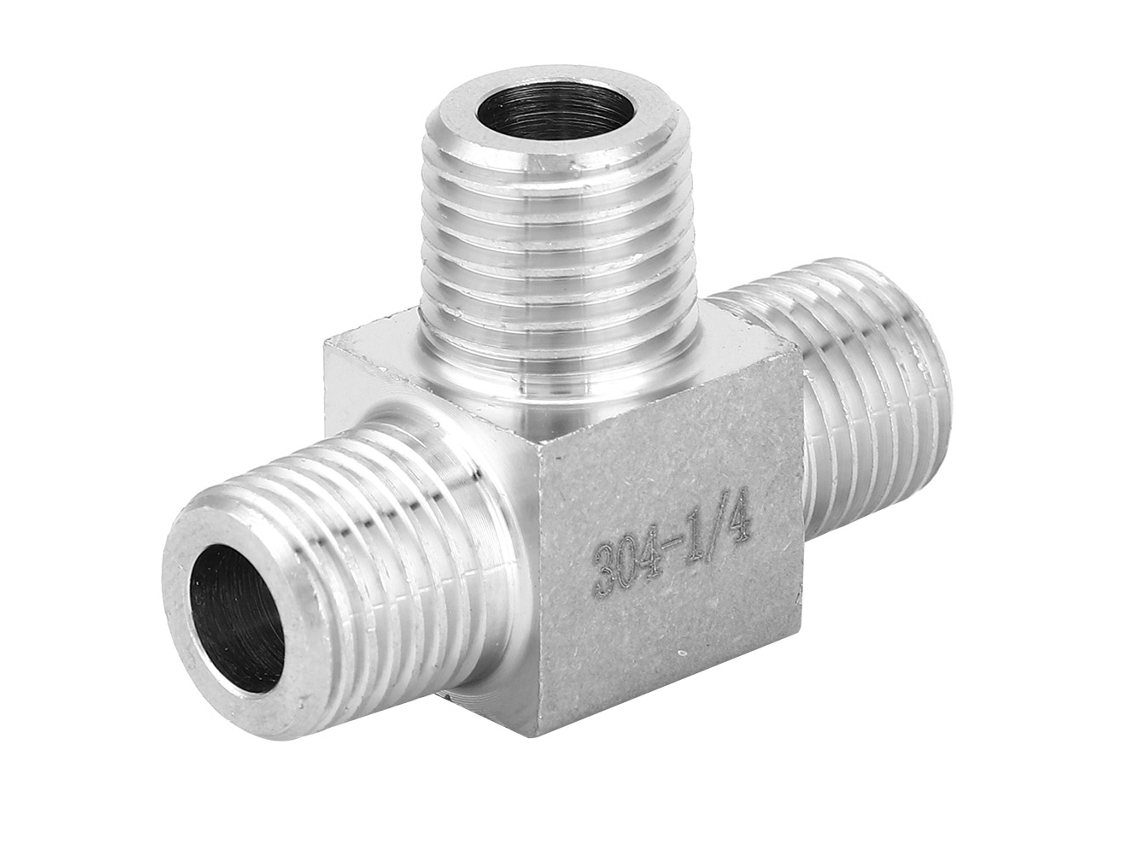Laxiscreed União De Tubo De Aço Inox Com Rosca Externa Em Ligação Em T Para Encanamentos