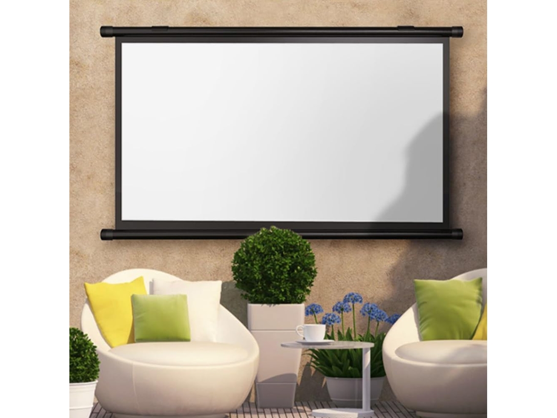 Tela de Projeção 30" 16:9 4:3 Portátil, para Uso Doméstico e Externo