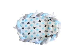 Ninho de Bebé Portátil com Almofada de Cabeça DIGITALLAB (estrela Azul/50x80cm)