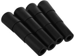Capas De Substituição Para Cilindro Gás Solustre Em Plástico Preto, Conjunto De 4 Peças Uso Versátil Para Cadeiras