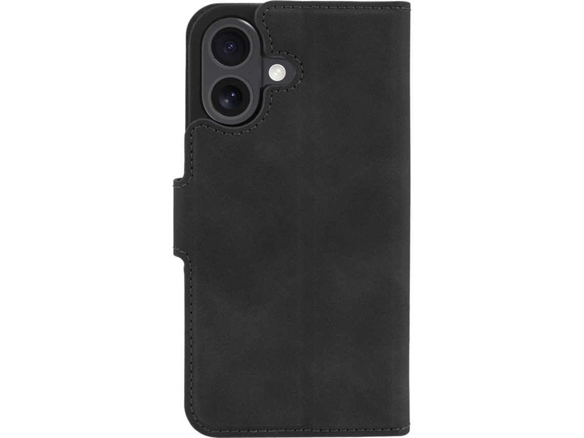 Just In Case Pu-couro Premium Book Capa Preto Apple Iphone 16 Plus