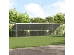 Vidaxl Canil De Cachorro 4 Unid. Prateado 8 X 2 X 2 M Aço Galvanizado