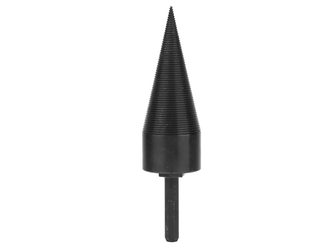 Broca para rachar lenha com cabo triangular preto, ferramenta de corte para furadeira elétrica de 42 mm