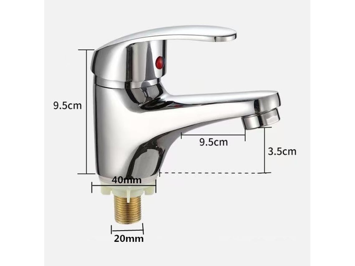 Grifo de lavabo cromado monomando, 20 mm ZYBLSSBB