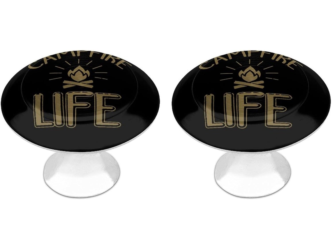 Puxadores Redondos De Aço Inoxidável Campfire Life Para Gavetas, Armários E Portas
