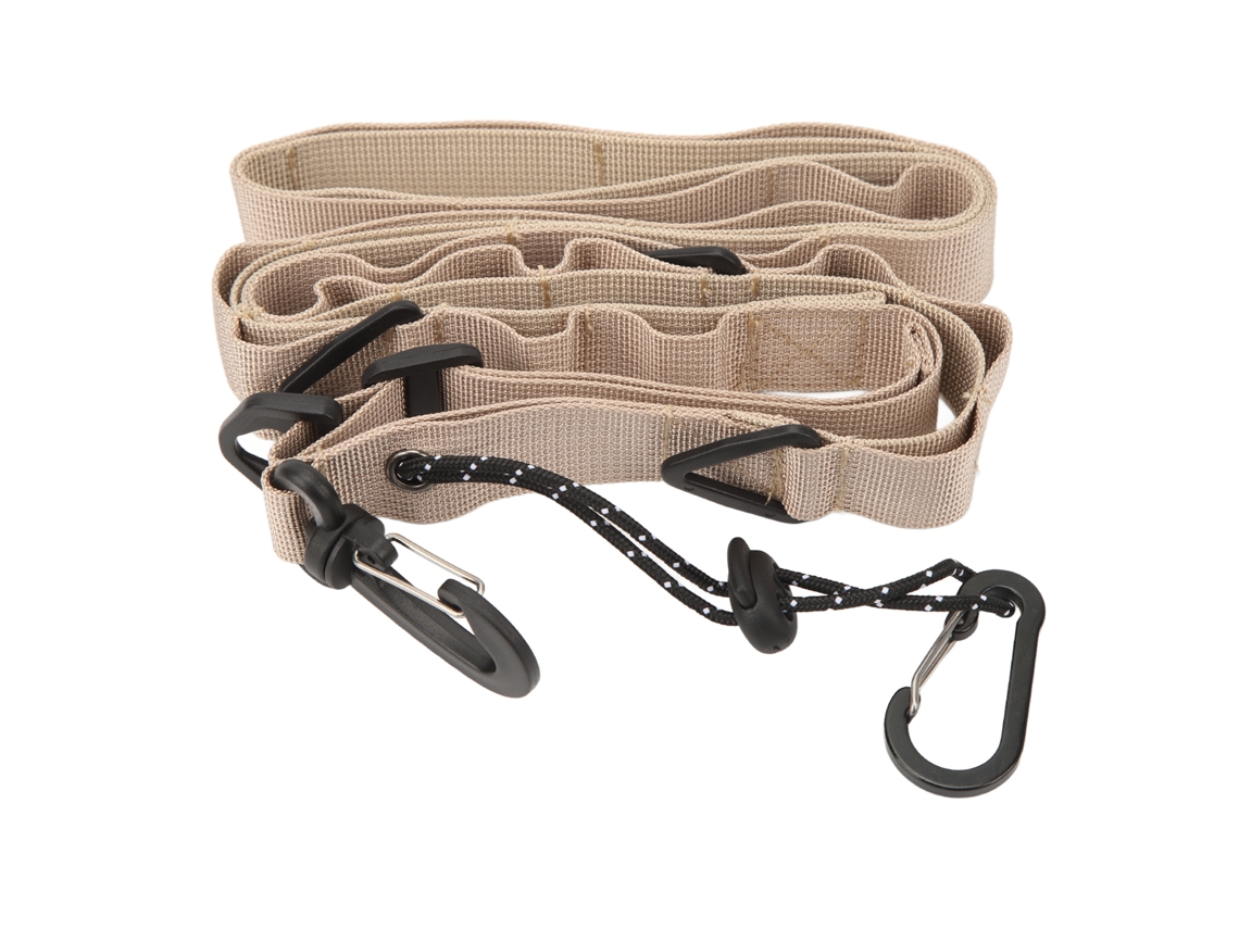 Cinta Multifuncional Antiderrapante Para Camping Em Nylon Com Anel Triangular Cáqui